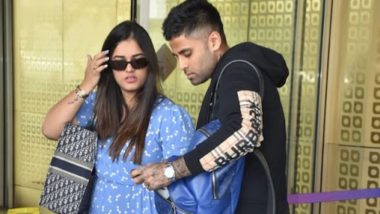 Indian Cricketer Suryakumar Yadav Pictured at Airport With His Wife Devisha Shetty